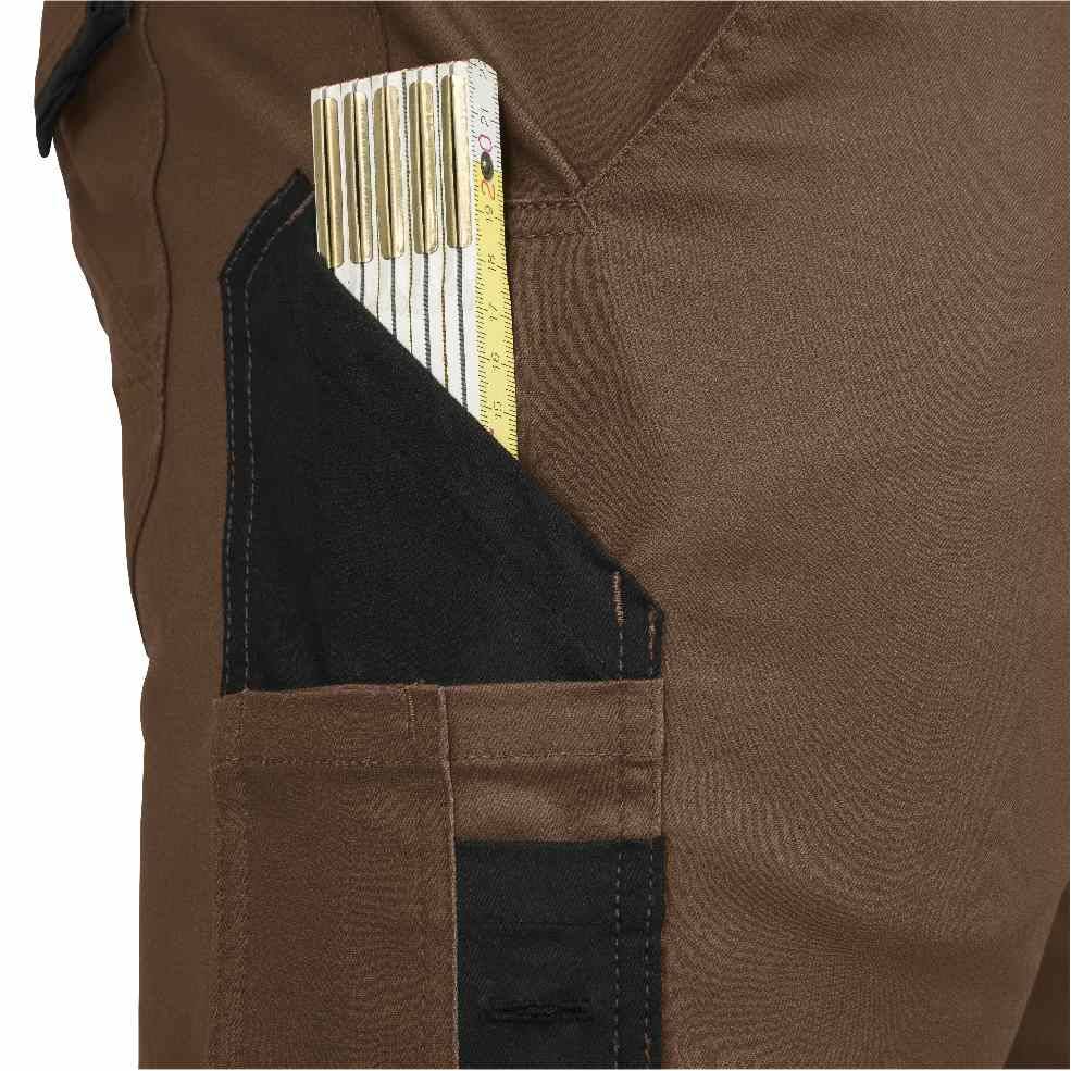 Bundhose mit Knietaschen Flex Line haselnuss-schwarz, Gr. 24 Leibwächter FLEXH2924-2