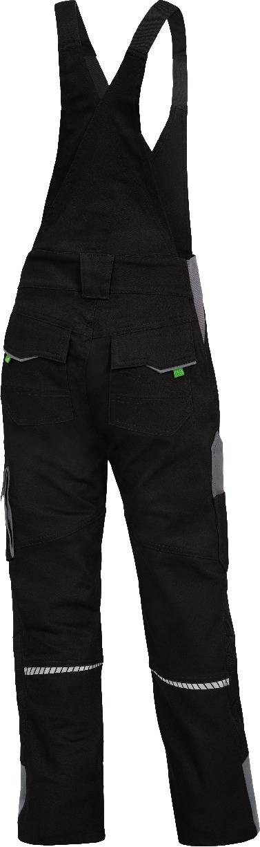 Latzhose mit Knieverstärkung Flex Line schwarz-grau, Gr. 110/116 Leibwächter FLXKL25116-1