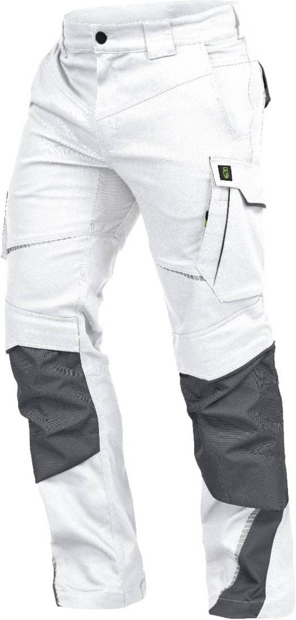 Bundhose mit Knietaschen Flex Line weiß-grau, Gr. 54 Leibwächter FLEXH2454