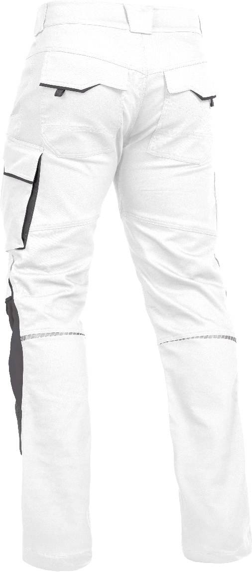 Bundhose mit Knietaschen Flex Line weiß-grau, Gr. 62 Leibwächter FLEXH2462-2