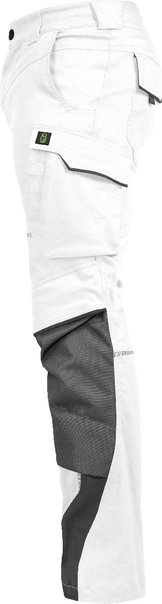 Bundhose mit Knietaschen Flex Line weiß-grau, Gr. 62 Leibwächter FLEXH2462-3