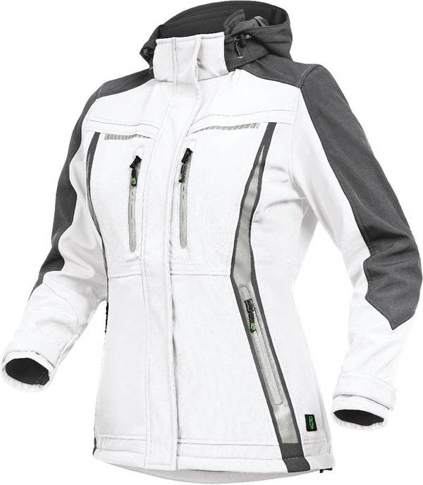 Softshelljacke Flex Line weiß-grau, Gr. 44 Leibwächter FLXDS2444