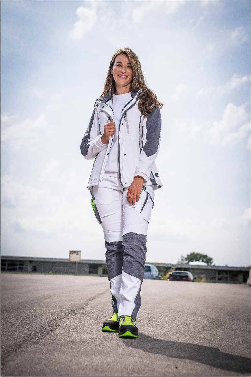 Softshelljacke Flex Line weiß-grau, Gr. 44 Leibwächter FLXDS2444-2
