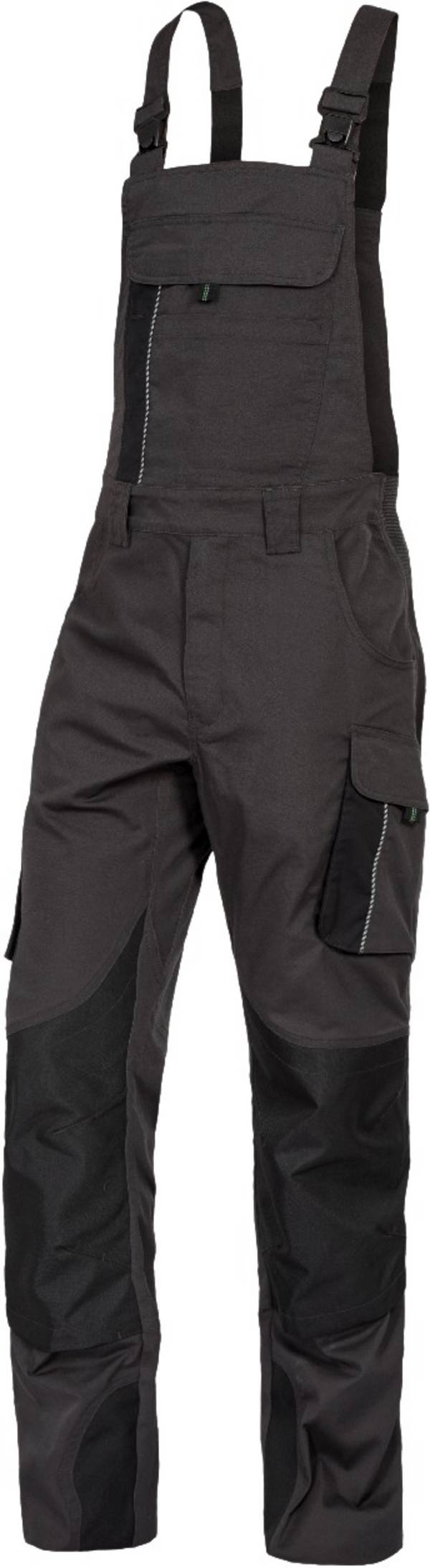 Latzhose mit Knietaschen Flex Line schwarz-anthrazit, 114 Leibwächter DYNL35114