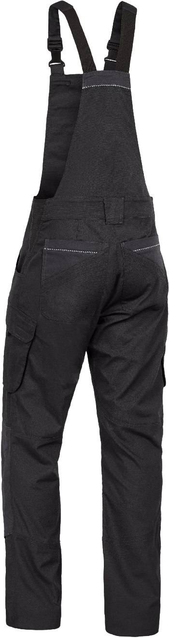Latzhose mit Knietaschen Flex Line schwarz-anthrazit, 114 Leibwächter DYNL35114-1
