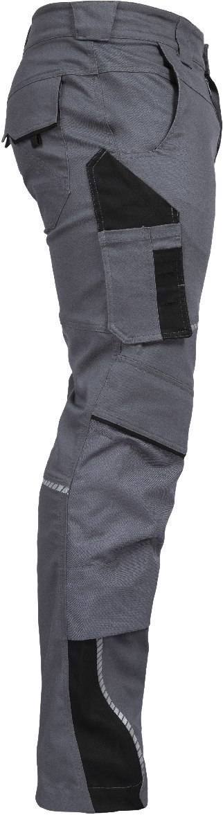 Bundhose mit Knietaschen Flex Line grau-schwarz, Gr. 52 Leibwächter FLEXH2752-3