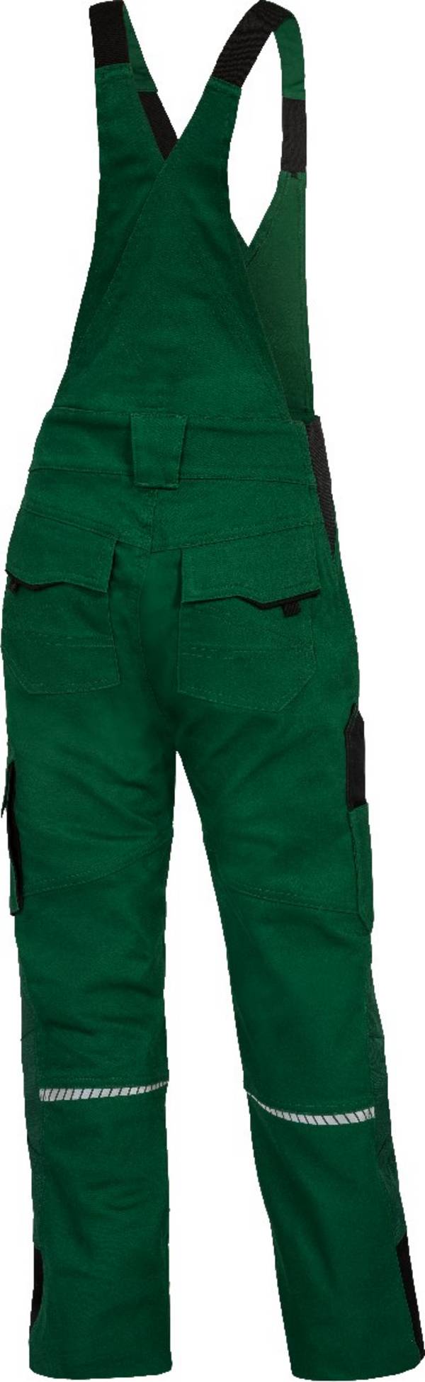 FLXKL21Latzhose mit Knieverstärkung Flex Line grün-schwarz, Gr. 98/104 Leibwächter FLXKL21104