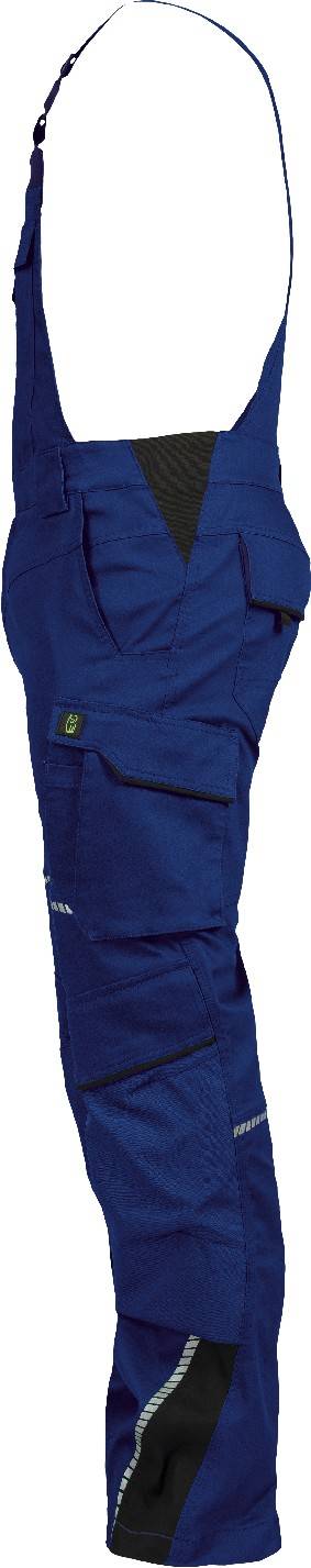 Latzhose mit Knietaschen Flex Line kornblau-schwarz, Gr. 68 Leibwächter FLEXL2068-2