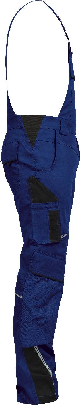 Latzhose mit Knietaschen Flex Line kornblau-schwarz, Gr. 68 Leibwächter FLEXL2068-3