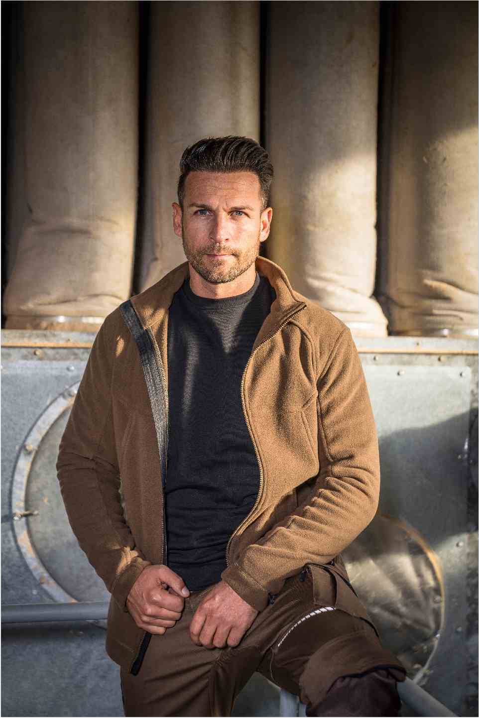 Fleecejacke Eli Flex Line haselnuss, Gr. 6XL Leibwächter CAFLJ096XL-3