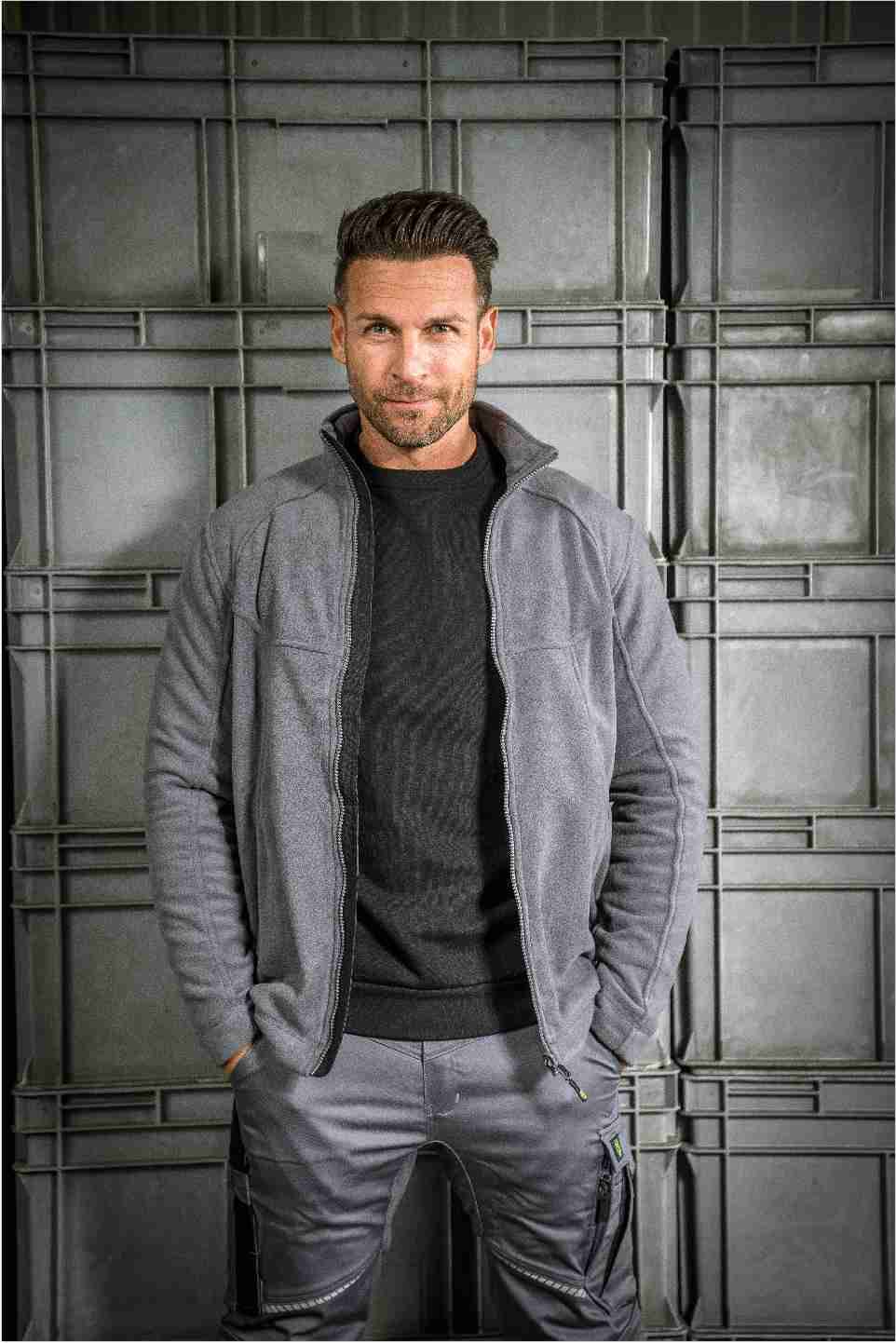 Fleecejacke Eli Flex Line grau, Gr. 3XL Leibwächter CAFLJ073XL-4