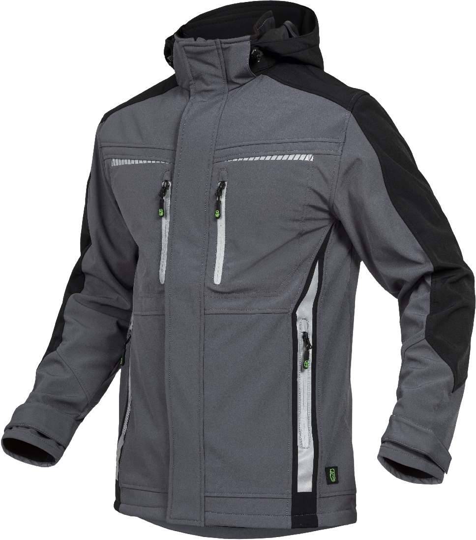 Softshelljacke Flex Line grau-schwarz, Gr. L Leibwächter FLEXS27L-0