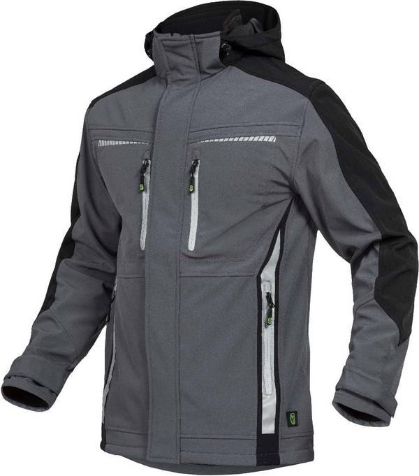Softshelljacke Flex Line grau-schwarz, Gr. L Leibwächter FLEXS27L