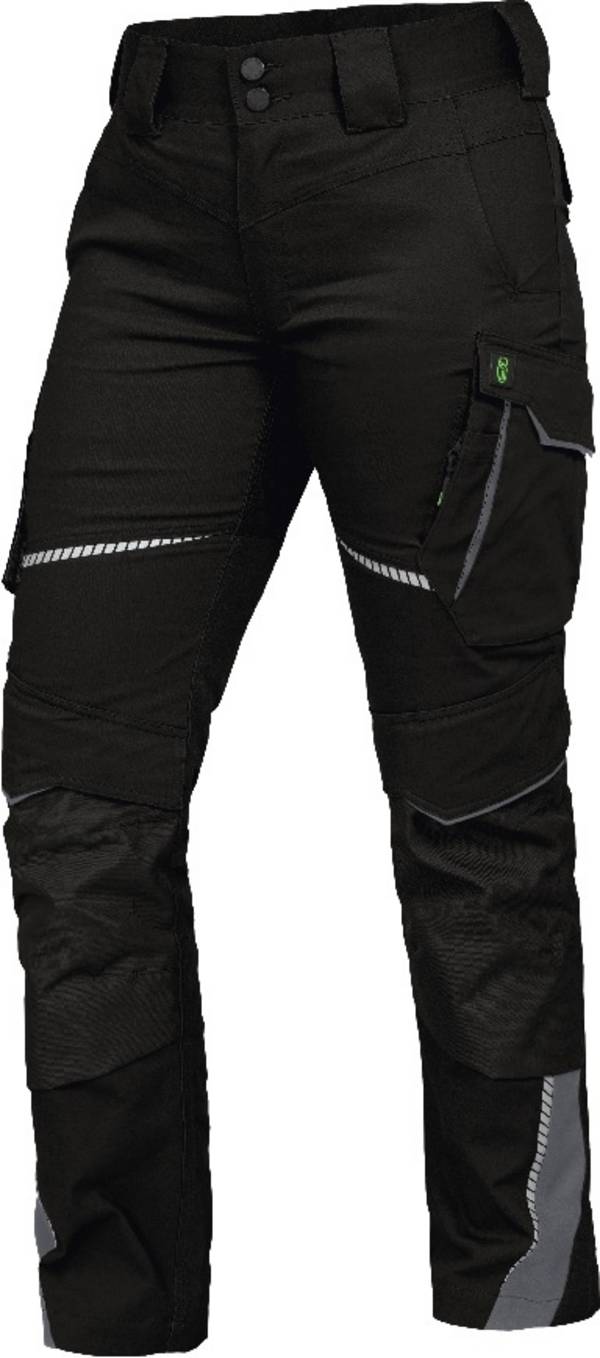 Bundhose mit Knietaschen Flex Line schwarz-grau, Gr. 36 Leibwächter FLXDH2536
