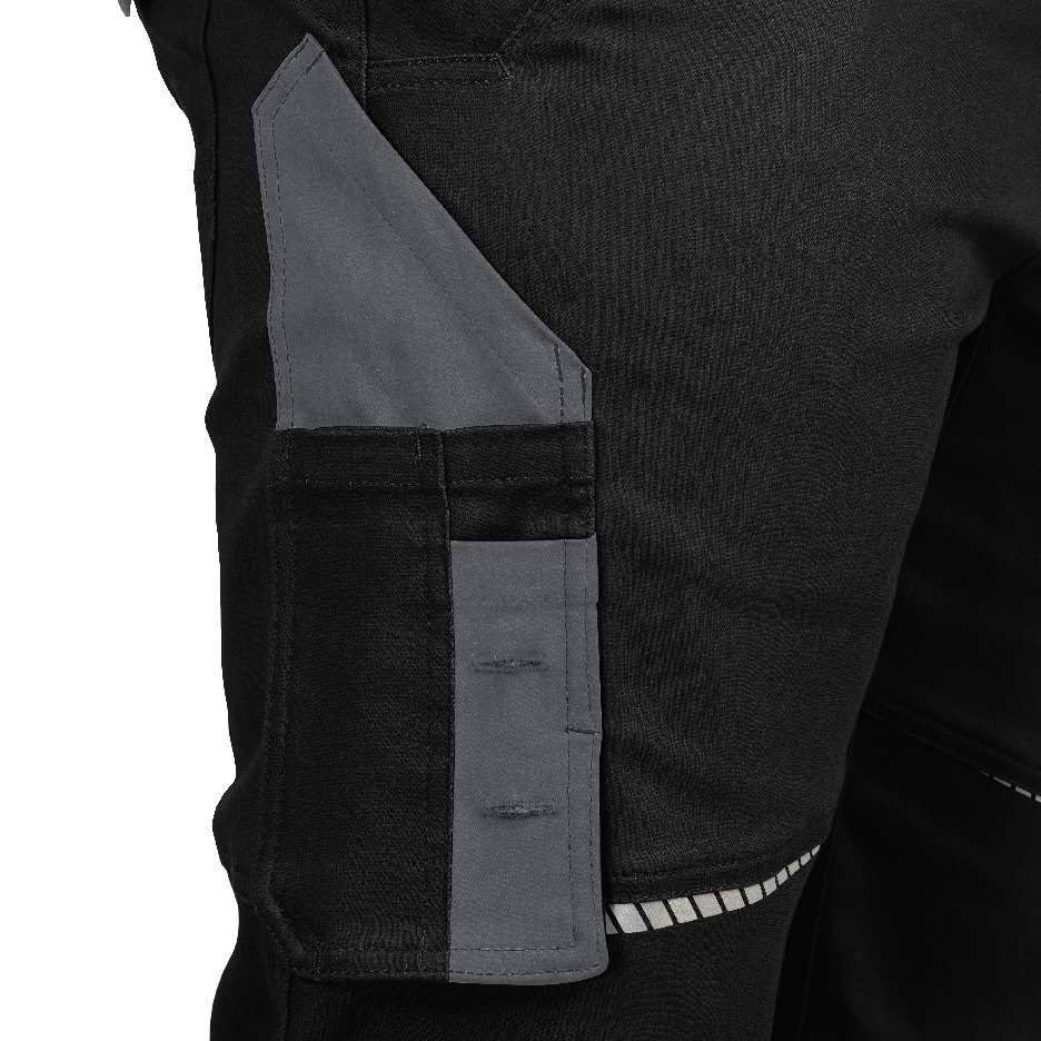 Bundhose mit Knietaschen Flex Line schwarz-grau, Gr. 36 Leibwächter FLXDH2536-3