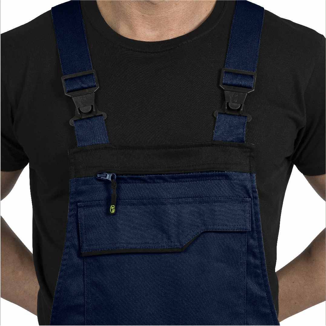 Latzhose mit Knietaschen Flex Line marine-schwarz, Gr. 102 Leibwächter FLEXL30102-4