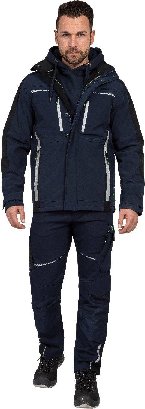 Softshelljacke Flex Line marine-schwarz, Gr. 5XL Leibwächter FLEXS305XL-3