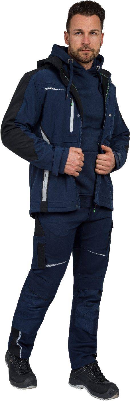 Softshelljacke Flex Line marine-schwarz, Gr. 5XL Leibwächter FLEXS305XL-4
