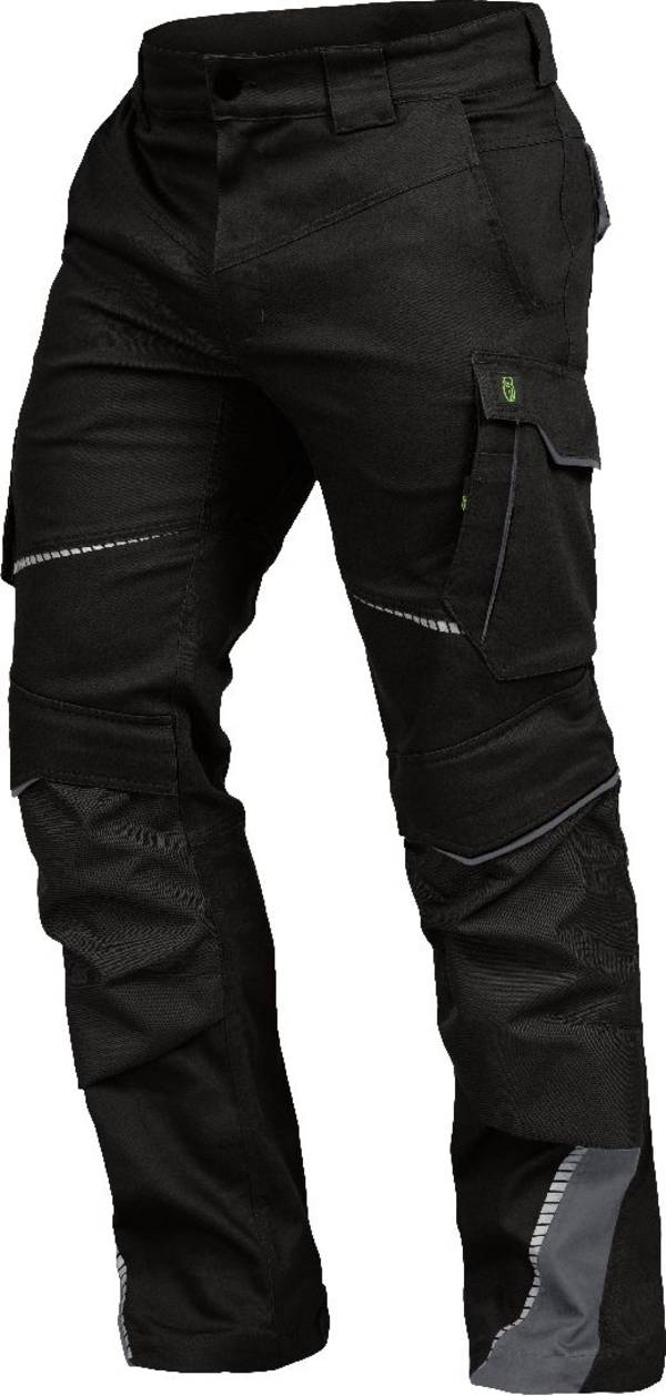 Bundhose mit Knietaschen Flex Line schwarz-grau, Gr. 52 Leibwächter FLEXH2552