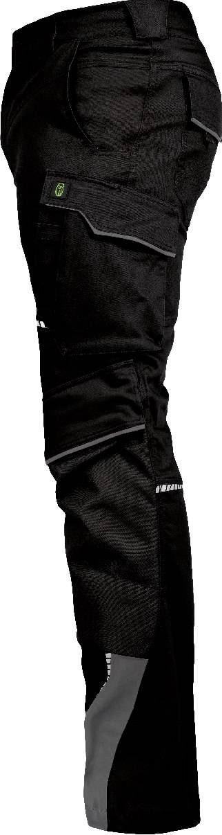 Bundhose mit Knietaschen Flex Line schwarz-grau, Gr. 52 Leibwächter FLEXH2552-3