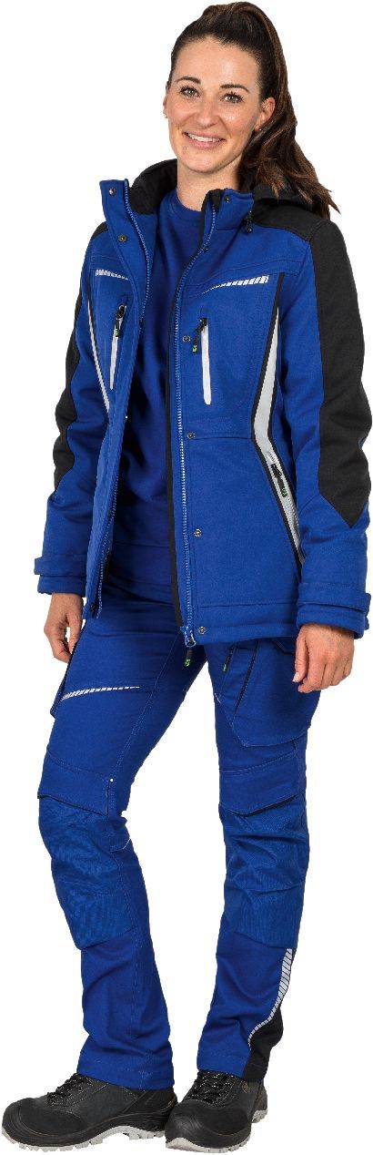 Winter-Softshelljacke Flex Line kornblau - schwarz, Gr. 36 Leibwächter FLXDI2036-3