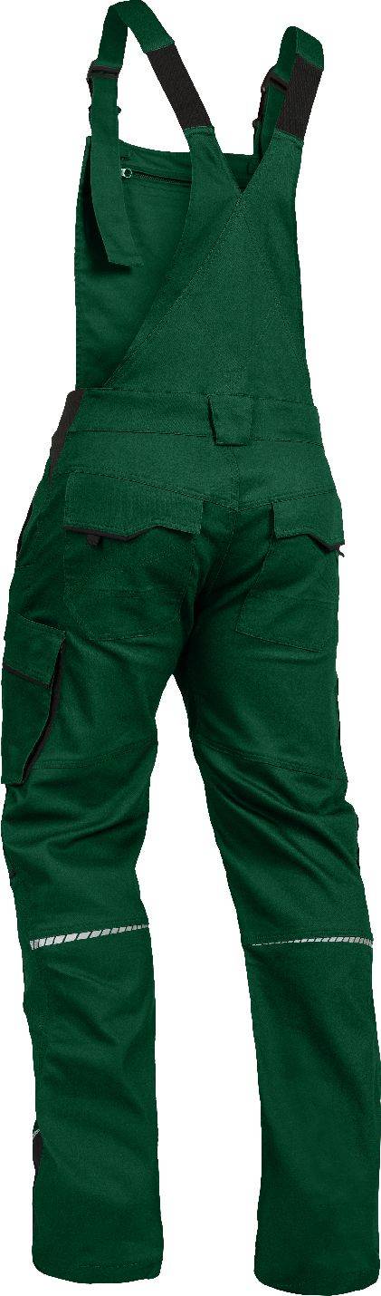 Latzhose mit Knietaschen Flex Line grün-schwarz, Gr. 28 Leibwächter FLEXL2128-1