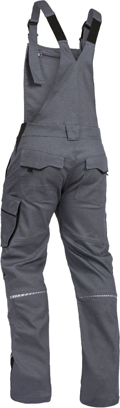 Latzhose mit Knietaschen Flex Line grau-schwarz, Gr. 25 Leibwächter FLEXL2725-1