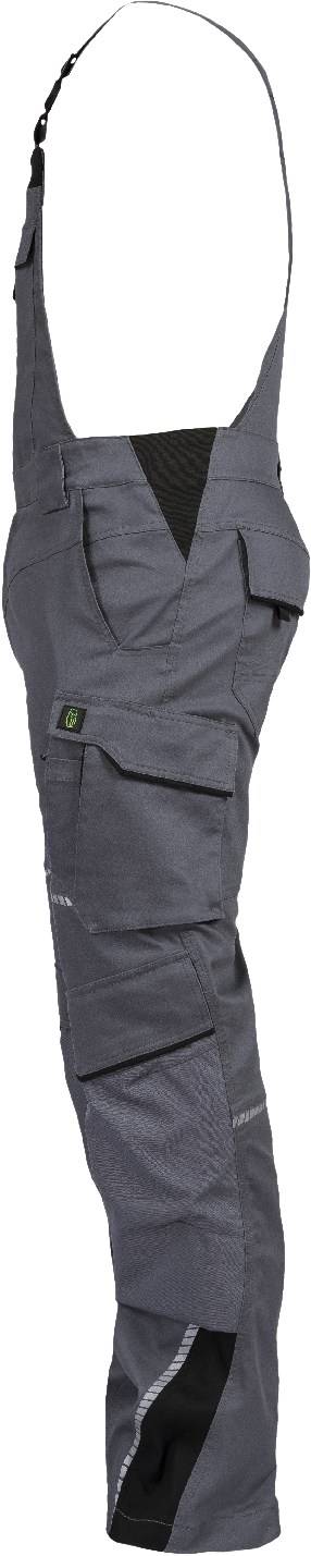 Latzhose mit Knietaschen Flex Line grau-schwarz, Gr. 25 Leibwächter FLEXL2725-2