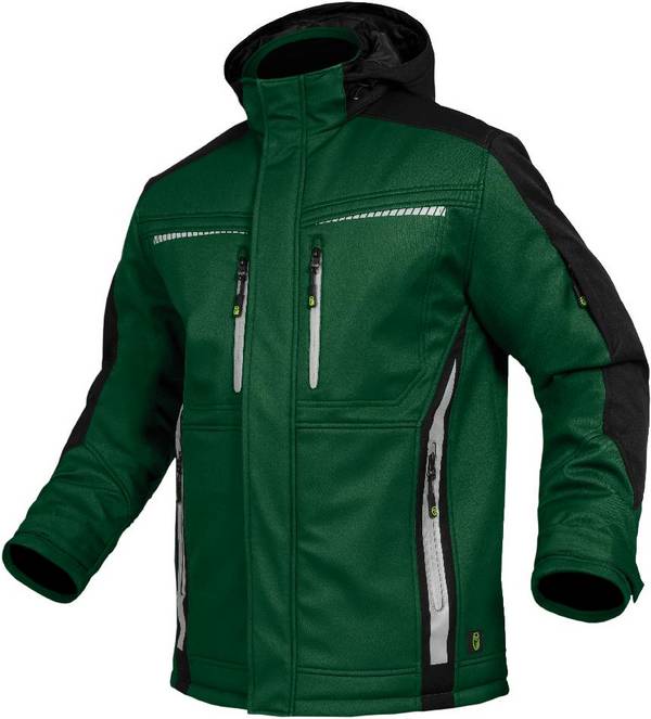 Winter-Softshelljacke Flex Line grün-schwarz, Gr. 3XL Leibwächter FLEXI213XL