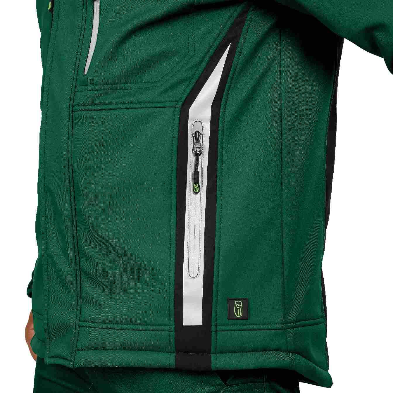 Winter-Softshelljacke Flex Line grün-schwarz, Gr. M Leibwächter FLEXI21M-3