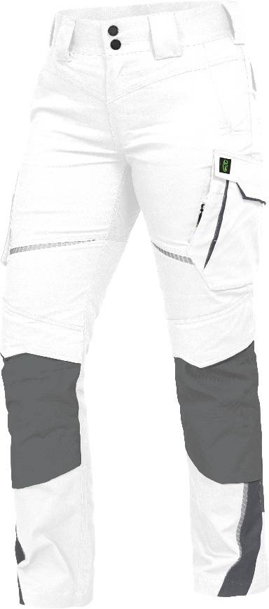 Bundhose mit Knietaschen Flex Line weiß-grau, Gr. 38 Leibwächter FLXDH2438