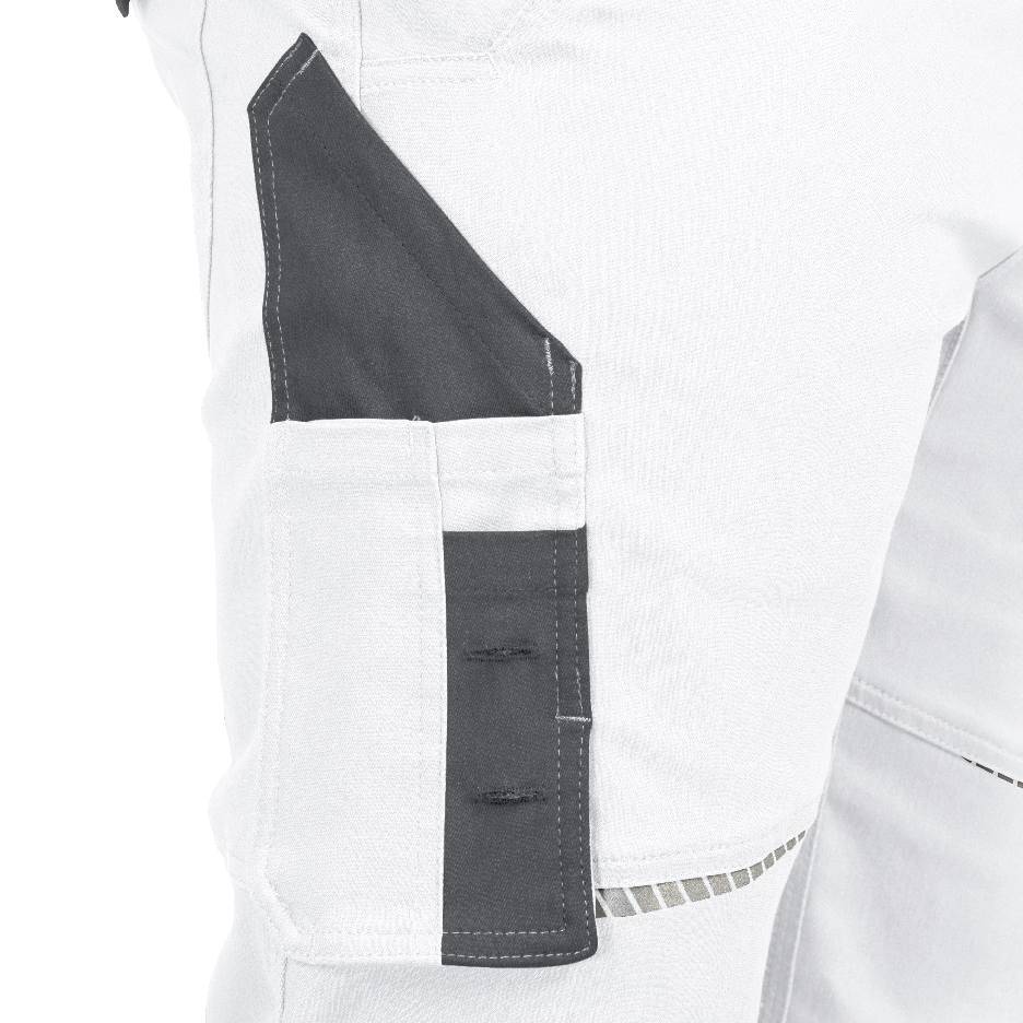 Bundhose mit Knietaschen Flex Line weiß-grau, Gr. 34 Leibwächter FLXDH2434-4