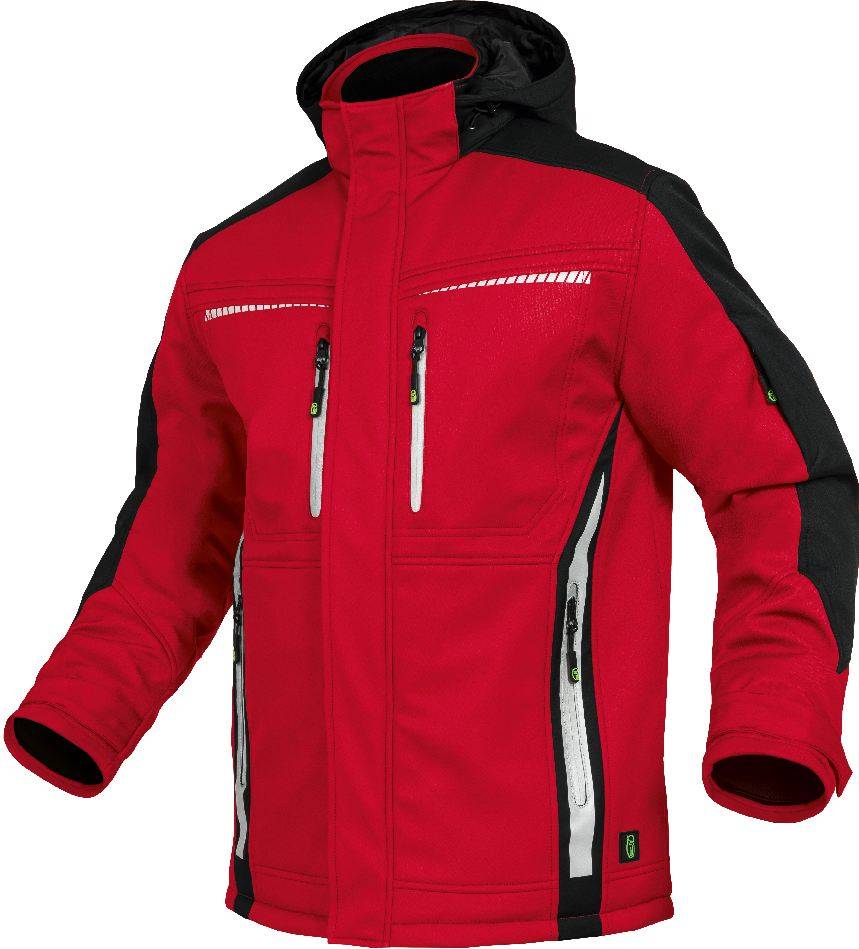 Winter-Softshelljacke Flex Line rot-schwarz, Gr. S Leibwächter FLEXI22S-0
