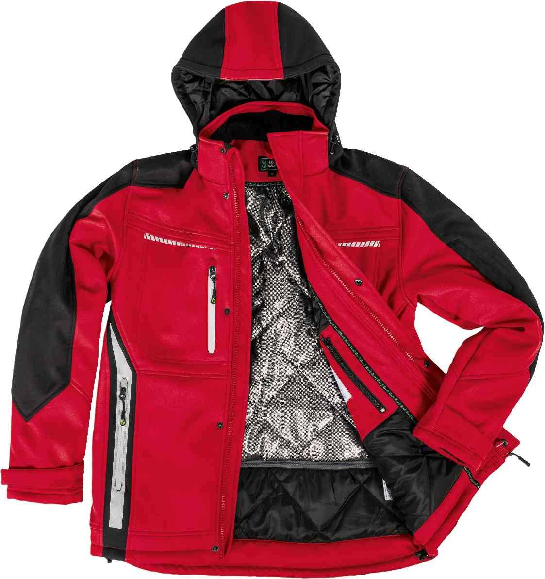 Winter-Softshelljacke Flex Line rot-schwarz, Gr. S Leibwächter FLEXI22S-2