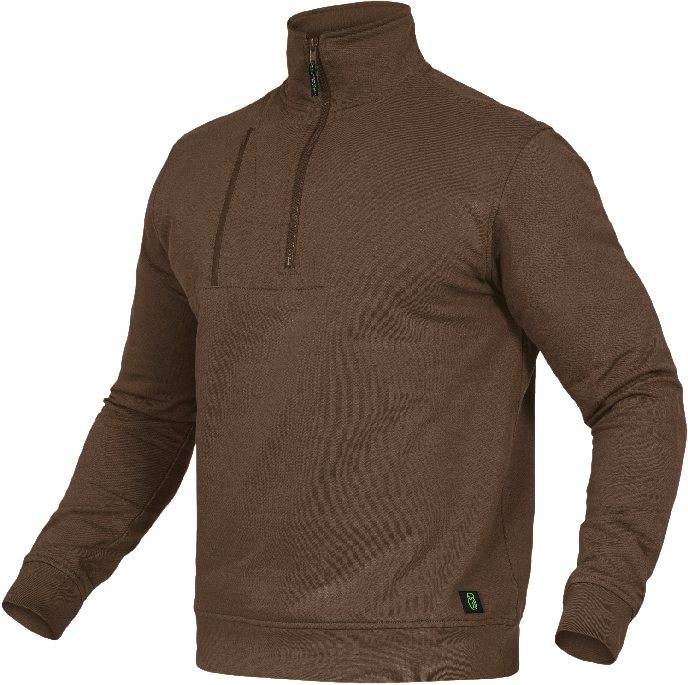 Zip-Sweater Paul Flex Line haselnuss, Gr. S Leibwächter FLEXR09S-0