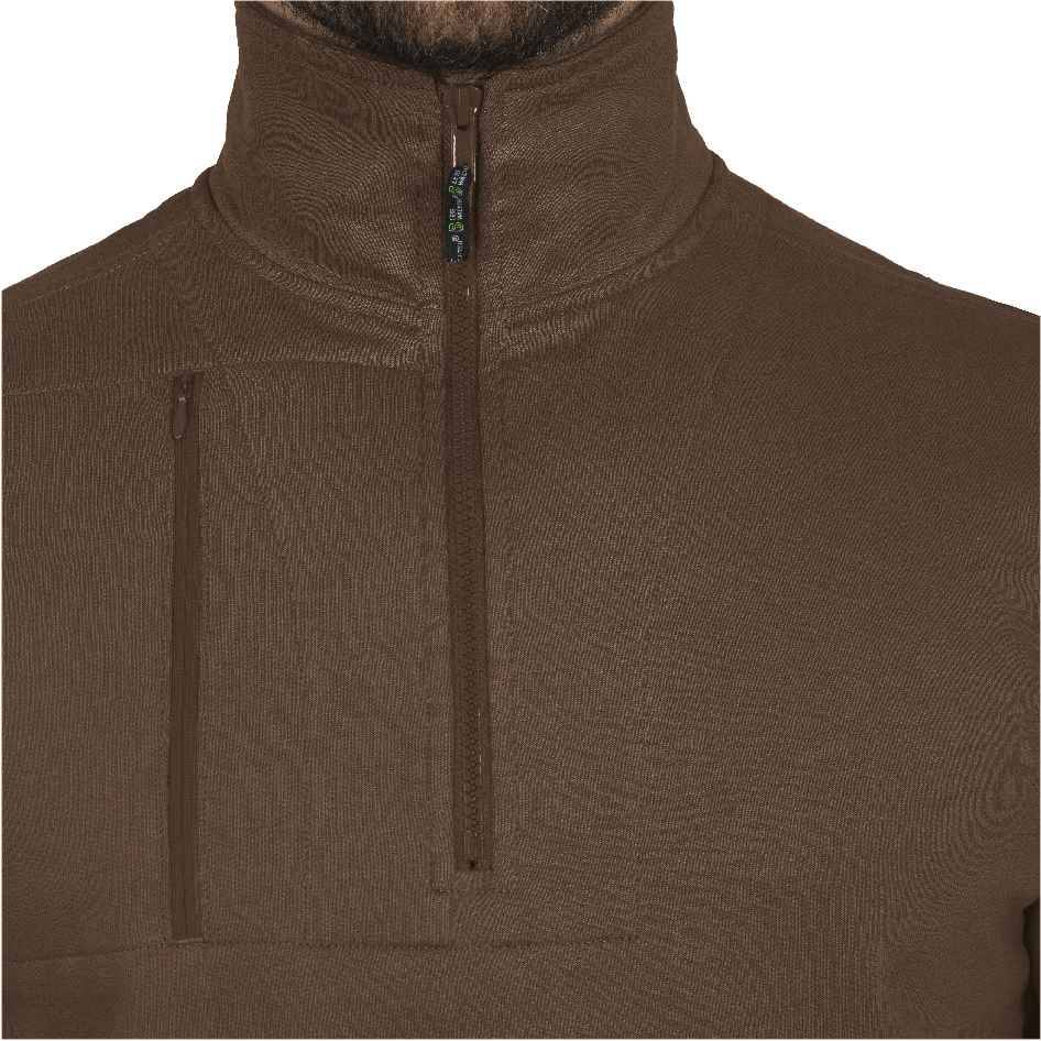 Zip-Sweater Paul Flex Line haselnuss, Gr. S Leibwächter FLEXR09S-2