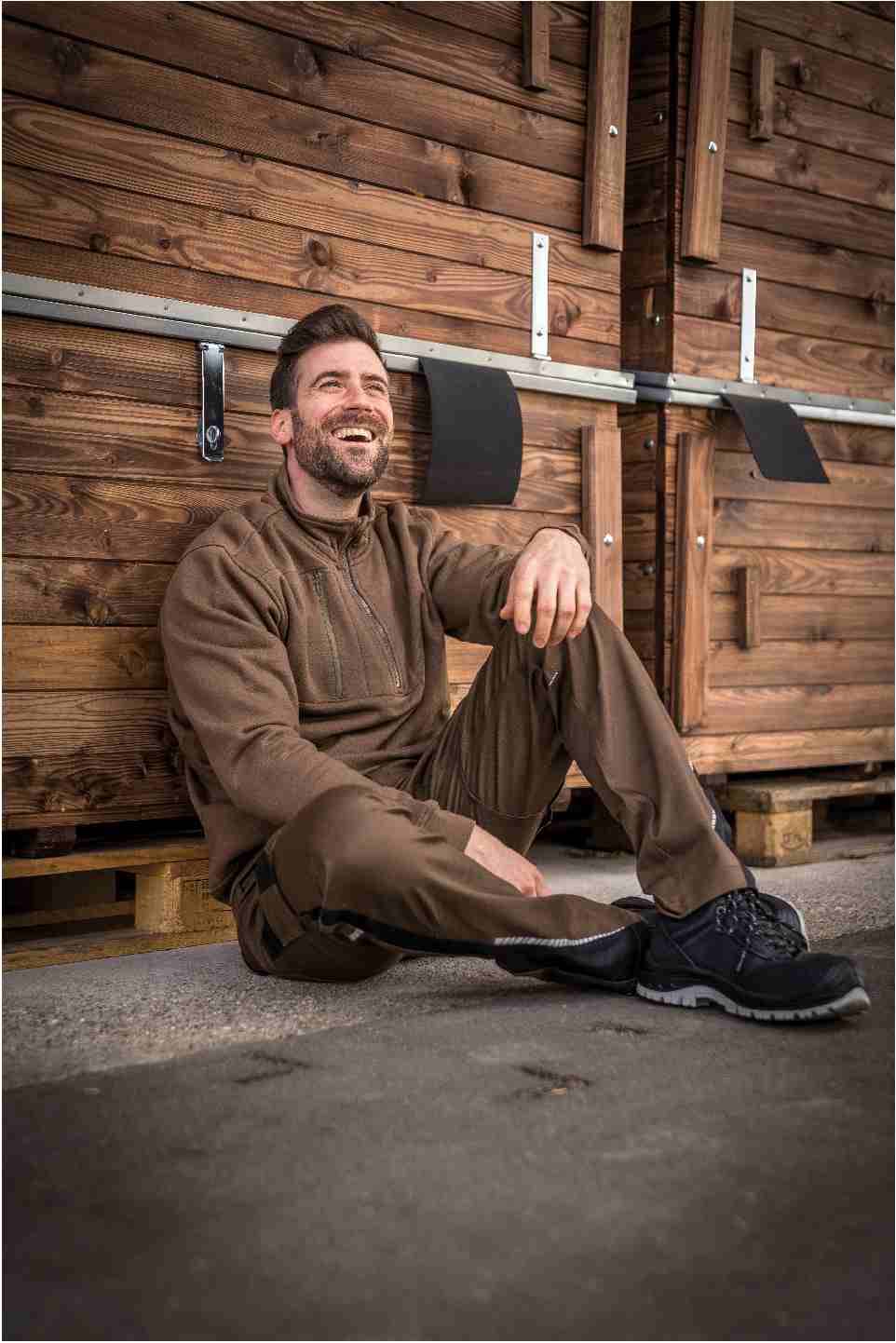 Zip-Sweater Paul Flex Line haselnuss, Gr. S Leibwächter FLEXR09S-4