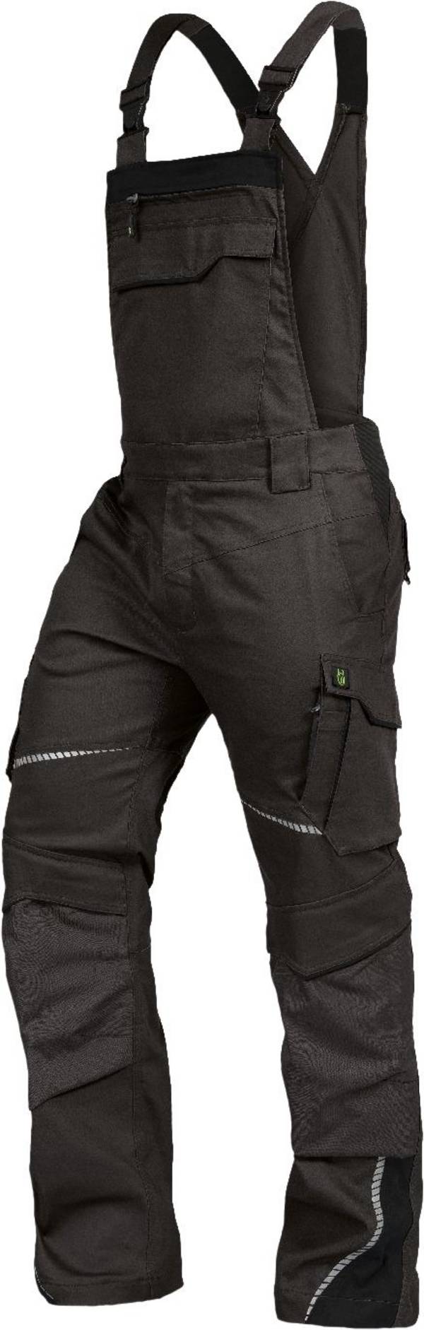 Latzhose mit Knietaschen Flex Line anthrazit-schwarz, Gr. 60 Leibwächter FLEXL2860