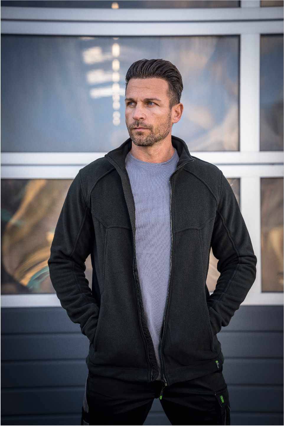 Fleecejacke Eli Flex Line schwarz, Gr. 3XL Leibwächter CAFLJ053XL-3