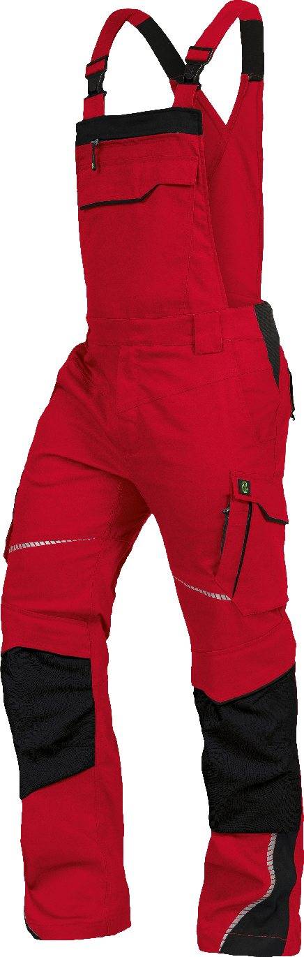 Latzhose mit Knietaschen Flex Line rot-schwarz, Gr. 28 Leibwächter FLEXL2228-0