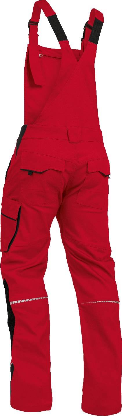 Latzhose mit Knietaschen Flex Line rot-schwarz, Gr. 28 Leibwächter FLEXL2228-2