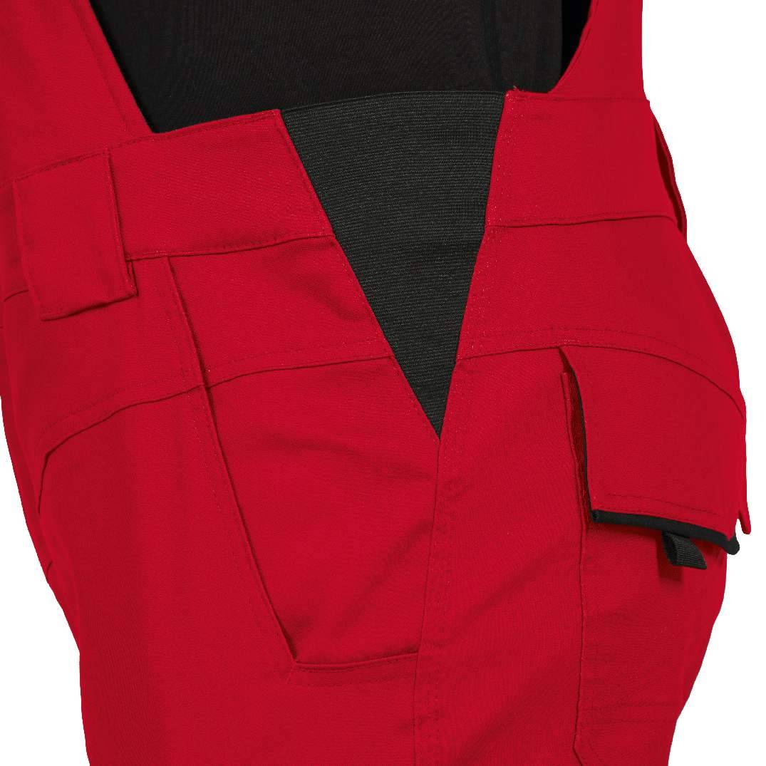 Latzhose mit Knietaschen Flex Line rot-schwarz, Gr. 28 Leibwächter FLEXL2228-4