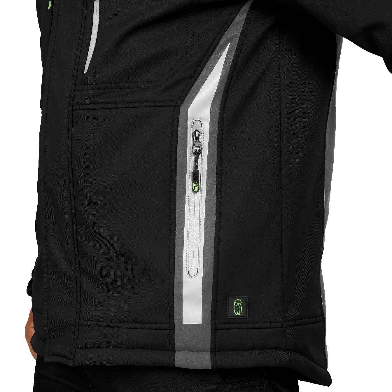 Winter-Softshelljacke Flex Line schwarz-grau, Gr. S Leibwächter FLEXI25S-3