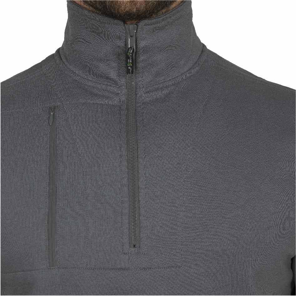 Zip-Sweater Paul Flex Line grau, Gr. M Leibwächter FLEXR07M-2