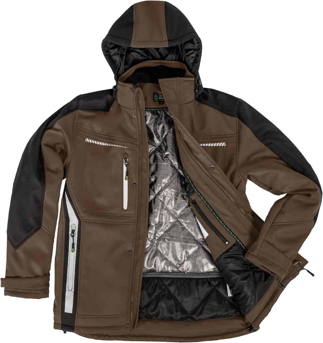 Winter-Softshelljacke Flex Line haselnuss-schwarz, Gr. XXL Leibwächter FLEXI29XXL-2