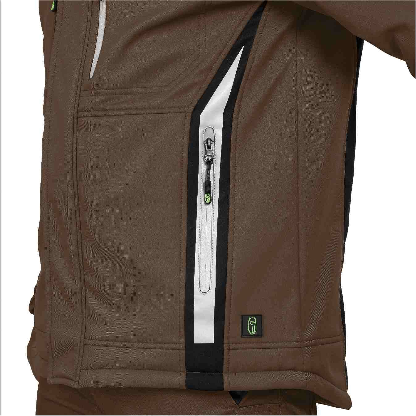 Winter-Softshelljacke Flex Line haselnuss-schwarz, Gr. XXL Leibwächter FLEXI29XXL-3