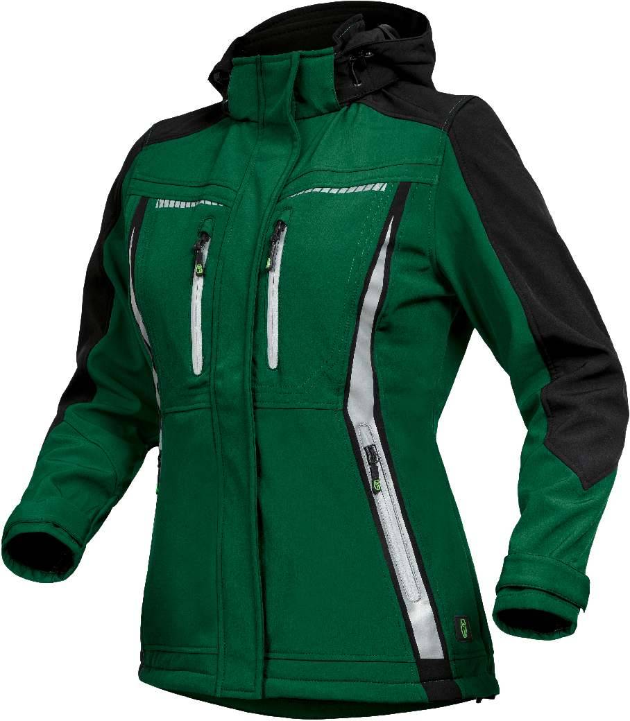 Softshelljacke Flex Line grün-schwarz, Gr. 40 Leibwächter FLXDS2140-0