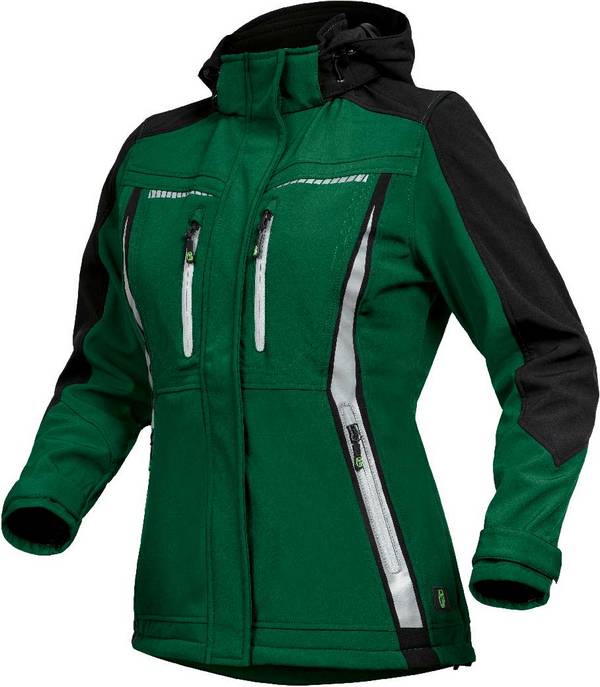 Softshelljacke Flex Line grün-schwarz, Gr. 40 Leibwächter FLXDS2140