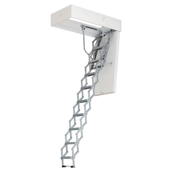 Dolle Bodentreppe clickFIX® vario 120x60cm Aluminium-Scherentreppe 293–325cm Raumhöhe mit U-Wert 0,49