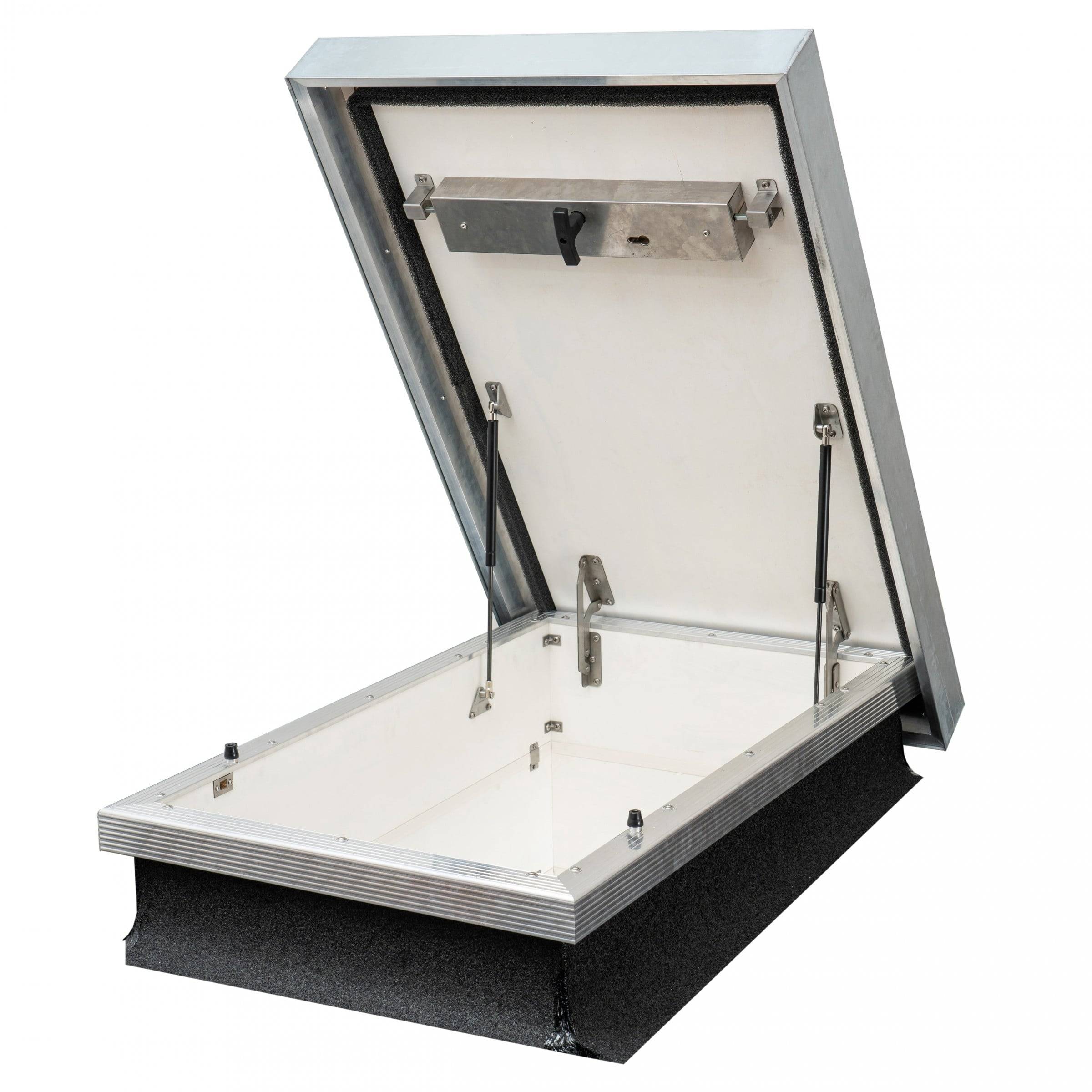 Dolle Flachdachausstieg mit Bodentreppe clickFIX® 3-teilig 120x60cm mit U-Wert 0,49 Konstruktionshöhe 76,8-100,8cm-1